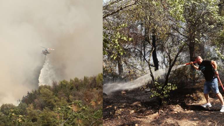 Πολυτεχνειούπολη Ζωγράφου: Οριοθετήθηκε η φωτιά στους πρόποδες Υμηττού - Μήνυμα 112, σηκώθηκαν 19 εναέρια μέσα [βίντεο-εικόνες]