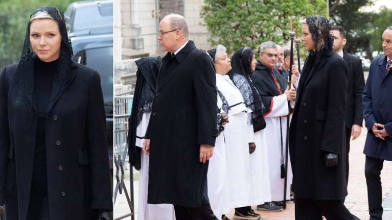 Η πένθιμη πριγκίπισσα Σαρλίν: Με δαντελένιο πέπλο στο κεφάλι, ανδρικό παλτό και παντελόνι