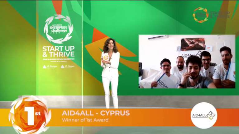 &quot;JA Εurope Enterprise Challenge 2020&quot;: Πρώτο βραβείο στην Κύπρο και την  κοινωνική επιχείρηση &quot;Aid4All&quot;