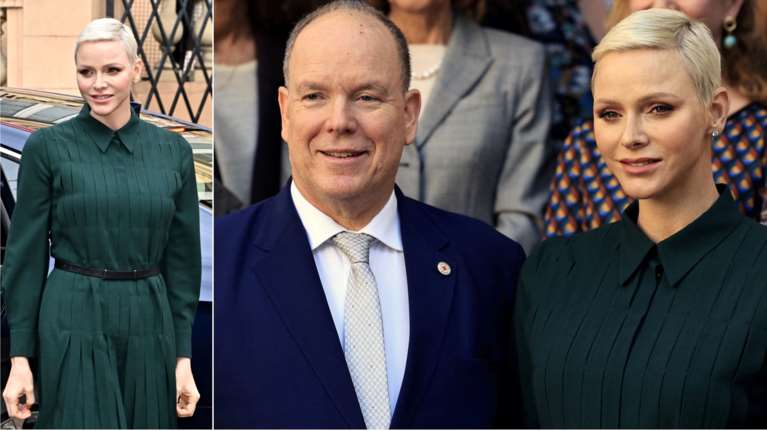 Αυστηρή αλλά στιλάτη η Σαρλίν: Η φιλανθρωπική εμφάνιση και το φόρεμα που έκρυβε ένα &quot;μυστικό&quot;