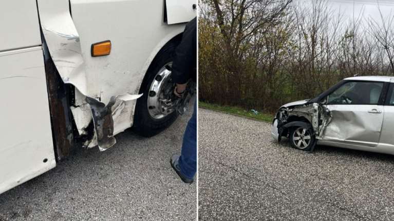 Λεωφορείο του ΚΤΕΛ Κοζάνης συγκρούστηκε με ΙΧ στο Μουζάκι Καρδίτσας