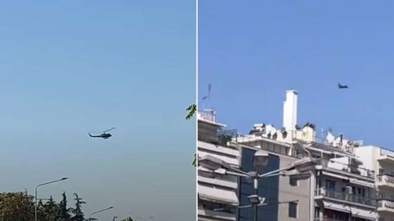 Θεσσαλονίκη: Μαχητικά αεροπλάνα και ελικόπτερα στους ουρανούς της πόλης ενόψει 28ης Οκτωβρίου [βίντεο]