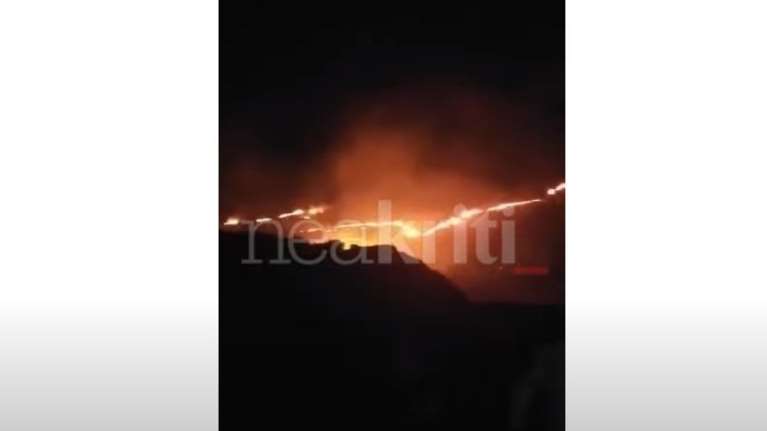 Φωτιά στην Κρήτη: Μεγάλη πυρκαγιά στη Γόρτυνα - Πνέουν ισχυροί άνεμοι