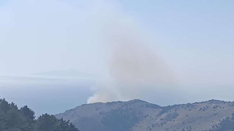 Σύμη: Φωτιά απέναντι από τη Μονή Πανορμίτη - Έσπευσαν εναέρια από τη Ρόδο