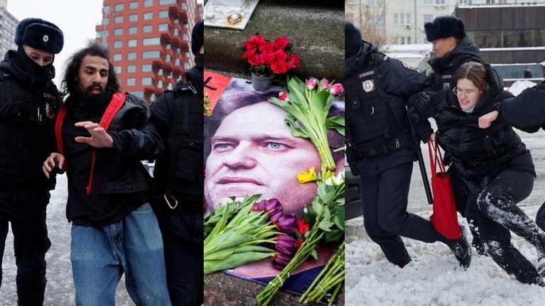 Ρωσία: Πάνω από 110 συλλήψεις στις εκδηλώσεις για τον Ναβάλνι - Μαζεύουν ακόμη και τα λουλούδια που αφήνουν στη μνήμη του