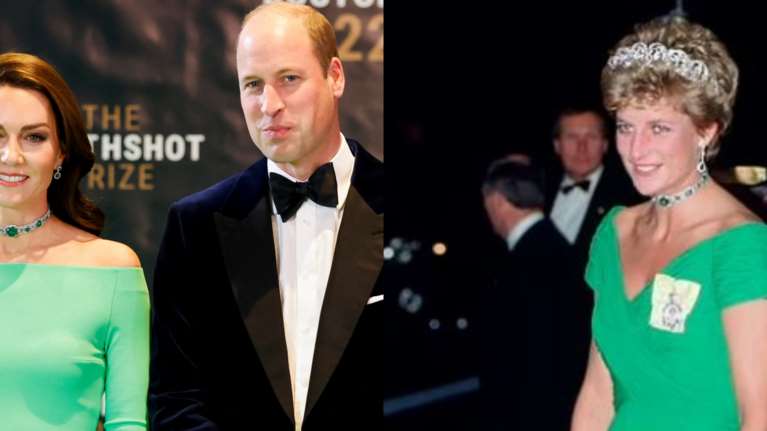 Η "οικολογική" εμφάνιση της πριγκίπισσας Κέιτ: Το δανεικό πράσινο φόρεμα και το εκθαμβωτικό τσόκερ της Νταϊάνα [Εικόνα]