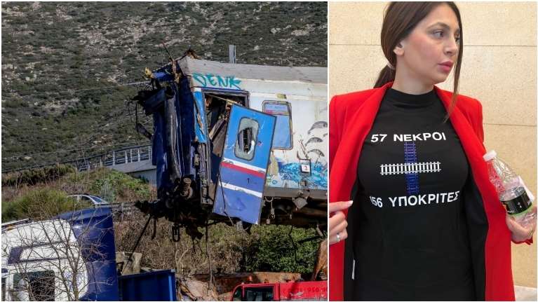 Στηρίζει το ΜέΡΑ25 την Απατζίδη: Πολύ πιο ήπιο το σύνθημα διαμαρτυρίας στην μπλούζα της από όσα λέει ο κόσμος εκεί έξω