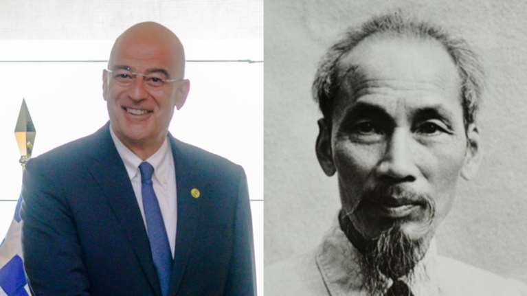 Δένδιας: Προανήγγειλε προτομή του  Χο Τσι Μινχ στην Έδεσσα και το Twitter πήρε "φωτιά"