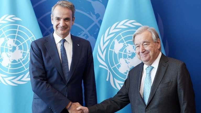 ΟΗΕ: Συνάντηση Μητσοτάκη - Γκουτέρες στη Νέα Υόρκη