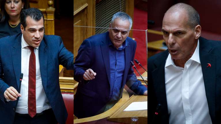 Βουλή: Κόντρα Πλεύρη, Σκουρλέτη, Βαρουφάκη για τις συμμαχίες - "Είναι το ΜέΡΑ25 η προοδευτική διακυβέρνηση;"