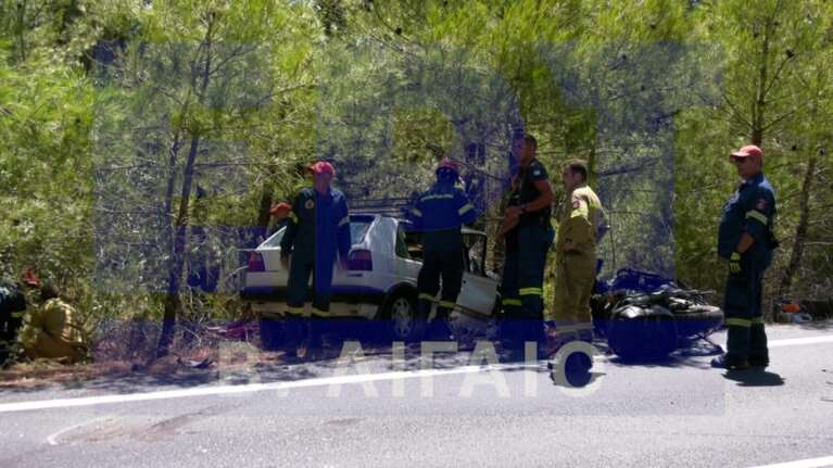 Τραγωδία στη Λέσβο: Ένας νεκρός και δύο σοβαρά τραυματίες από σύγκρουση μηχανής με ΙΧ