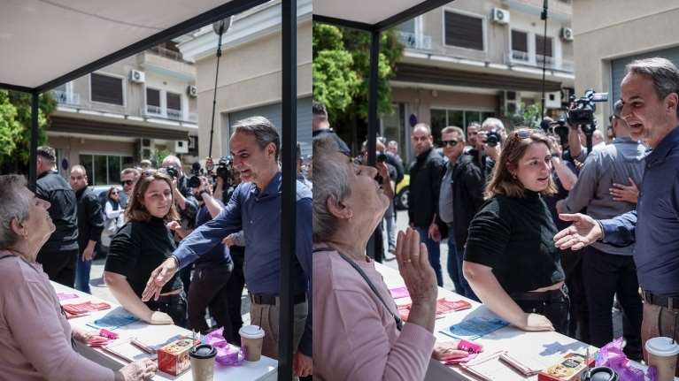 Επεισόδιο στο περίπτερο του ΜέΡΑ25 με Μητσοτάκη- &quot;Δεν χαιρετάτε εσείς;- Να μας κοπεί το χέρι- Είστε υπόδειγμα ευγένειας&quot;