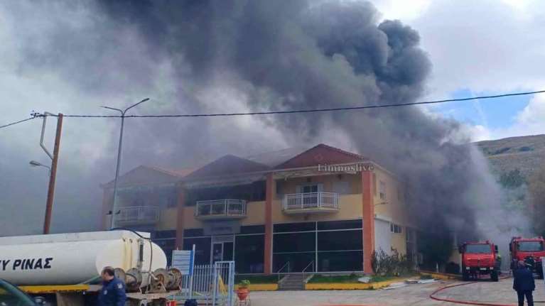 Μεγάλη φωτιά στη Λήμνο: Στις φλόγες τυλίχθηκε αντιπροσωπεία αυτοκινήτων – &quot;Στάχτη&quot; 40 οχήματα - Στο νοσοκομείο οι ιδιοκτήτες [βίντεο]