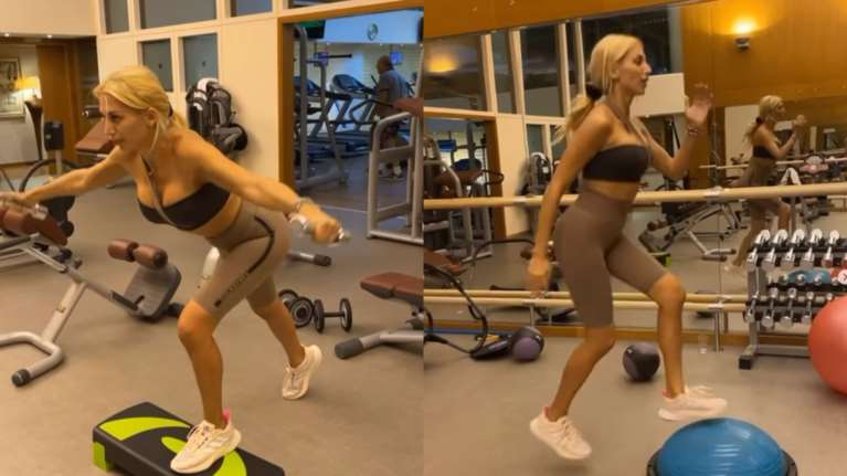 Κωνσταντίνα Σπυροπούλου: Έτσι διατηρεί το καλλίγραμμο κορμί - &quot;Λιώνει&quot; στο γυμναστήριο [Βίντεο]