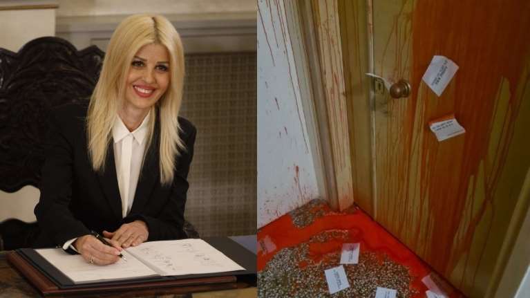 Θεσσαλονίκη: Επίθεση με μπογιές και τρικάκια στο γραφείο της Έλενας Ράπτη- &quot;Η Δημοκρατία μας δεν τρομοκρατείται&quot; λέει η ΝΔ