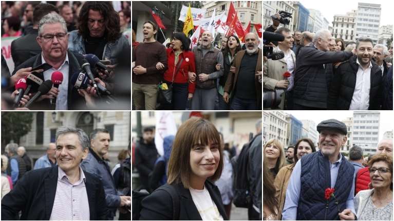 Τα πολιτικά πρόσωπα που έδωσαν το παρών στις πορείες για την Εργατική Πρωτομαγιά [εικόνες]
