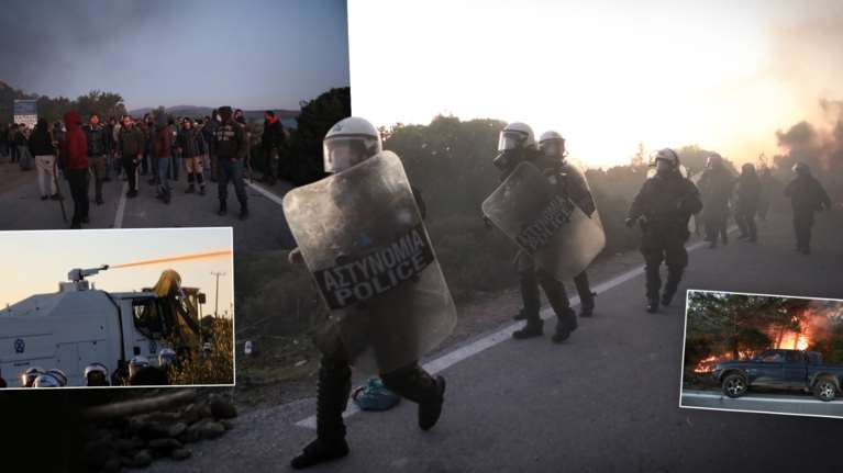 Σε θέση μάχης οι κάτοικοι σε Χίο και Λέσβο - Έτοιμοι για σύγκρουση με τα ΜΑΤ