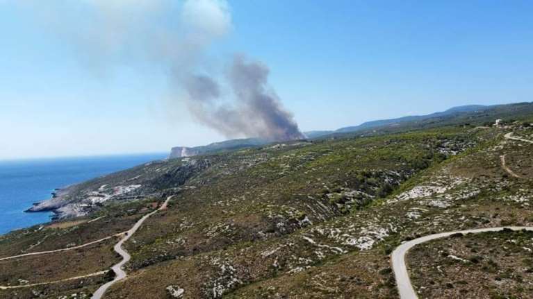 Μεγάλη φωτιά στη Ζάκυνθο - Στις φλόγες δάσος στο χωριό Καμπί