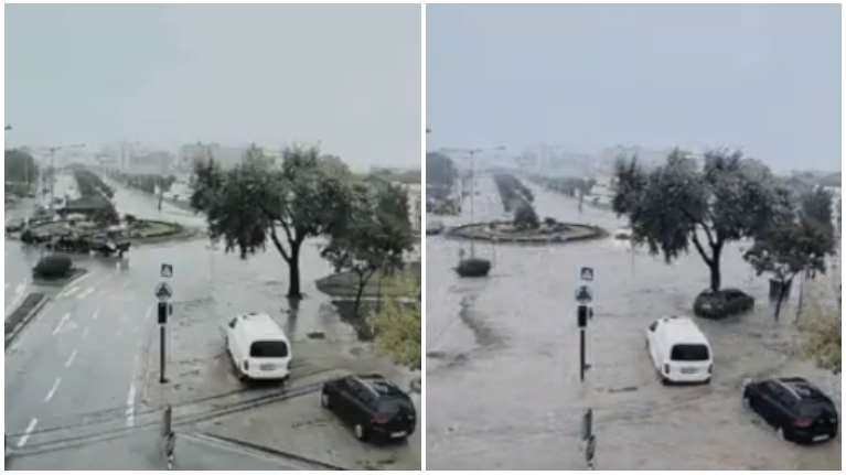 Κακοκαιρία Daniel: Πώς ο Βόλος έγινε λίμνη μέσα σε μόνο 45 λεπτά από τη σαρωτική καταιγίδα - Δείτε την εικόνα πριν και μετά