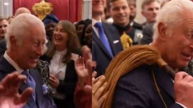 Το "άλλο" πρόσωπο του βασιλιά Κάρολου: Λικνίστηκε στους ρυθμούς της Σαμόα και κράτησε ένα χρυσό μαστίγιο