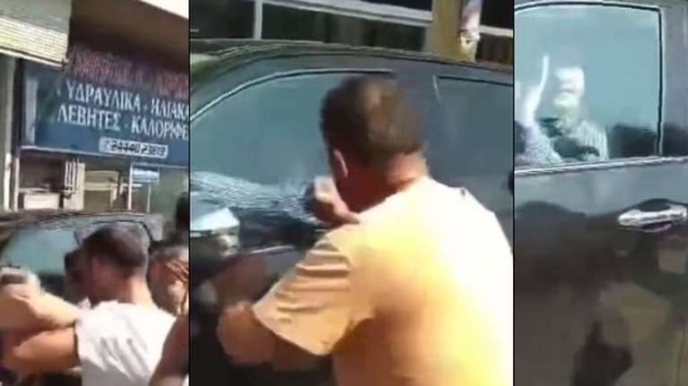 Καρδίτσα: Νέο βίντεο από την επίθεση στον Αγοραστό - Εξαγριωμένοι πολίτες σπάνε το αυτοκίνητό του