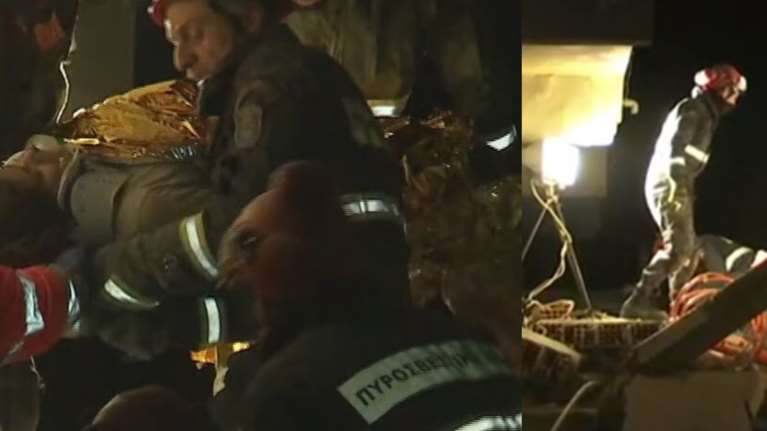 Τουρκία: &quot;Ευχαριστώ&quot; σε σπαστά ελληνικά είπε η νεαρή Αϊρίν στους Έλληνες διασώστες - Είχε γαντζωθεί από το χέρι πυροσβέστη