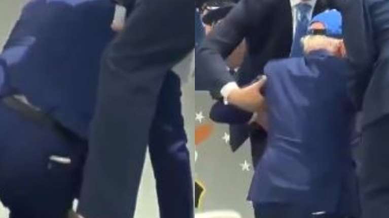 ΗΠΑ: Νέο ατύχημα και πτώση για τον Τζο Μπάιντεν - Σκόνταψε και έπεσε κάτω σε εκδήλωση αποφοίτησης [Βίντεο]