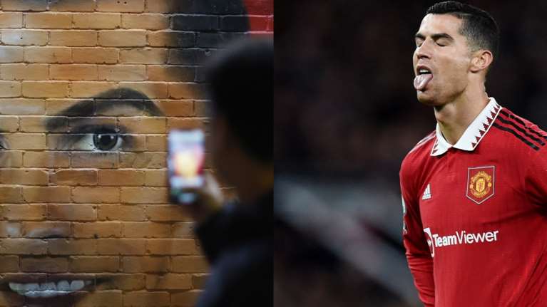 Τέλος εποχής: Η αποκαθήλωση του Κριστιάνο Ρονάλντο από το Ολντ Τράφορντ - Κατέβηκε το πανό με τη μορφή του [Βίντεο]