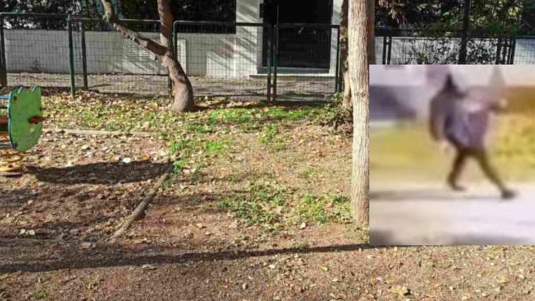 Χαλάνδρι: &quot;Με λένε Βασιλική&quot; - Γυναίκα με μάσκα και κουκούλα παράτησε το 2 μηνών κοριτσάκι στην παιδική χαρά [Βίντεο]