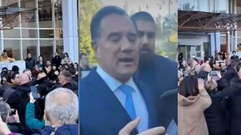 Αδωνις Γεωργιάδης: Χαμός και στο νοσοκομείο της Άρτας, του πέταξαν νερό- &quot;Αυτά θα έχεις σε κάθε πόλη, τέτοιες υποδοχές&quot;