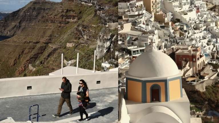 Ερήμωσε η Σαντορίνη: Κλειστά τα μαγαζιά, ένα απέραντο πάρκινγκ το αεροδρόμιο [εικόνες]