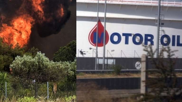 Λουτράκι: &quot;Η φωτιά είναι στα χίλια μέτρα από τα διυλιστήρια της Motor Oil&quot; λέει ο αντιπεριφερειάρχης Κορινθίας