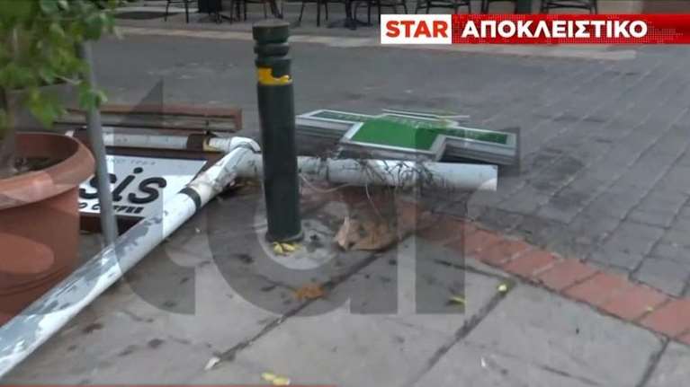 Πατήσια: Ξεκόλλησε ο σταυρός φαρμακείου και τραυμάτισε 15χρονη στο κεφάλι [βίντεο]