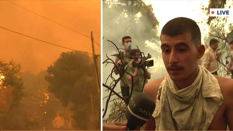 Φωτιά στην Εύβοια - Ραγίζει καρδιές 19χρονος εθελοντής στο Πευκί: "Θέλουμε να ζήσουμε στο χωριό αλλά…" [βίντεο]