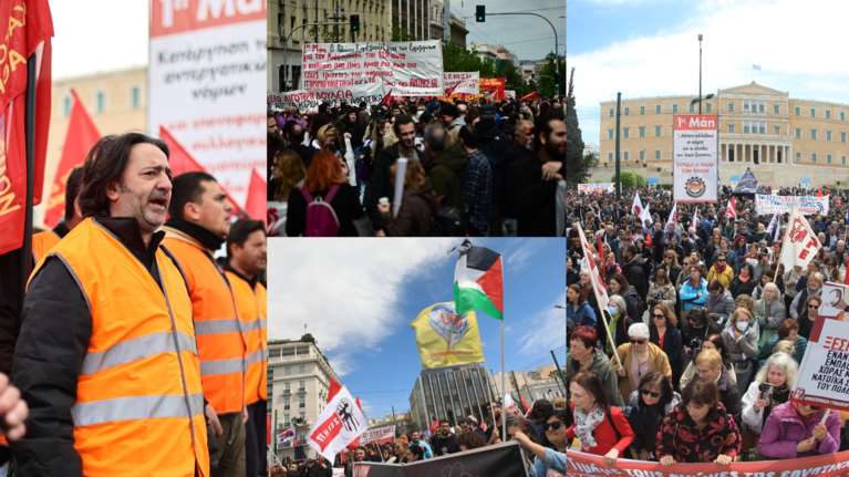 Πρωτομαγιά: Μαζική η συμμετοχή στις απεργιακές συγκεντρώσεις στο κέντρο της Αθήνας [εικόνες - βίντεο]
