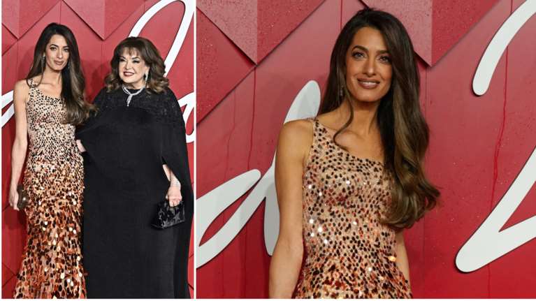 Αμάλ Κλούνεϊ - Μπάρια Αλαμουντίν: Η άψογη Αμάλ με ντεγκραντέ φόρεμα και η ατυχής στιγμή της μητέρας της στο κόκκινο χαλί