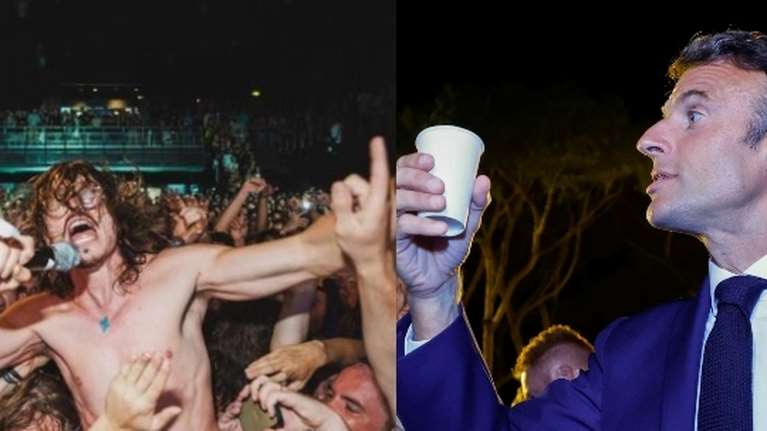 Καλλιτέχνης εξυβρίζει τον Μακρόν πάνω στη σκηνή - Λίγο πριν ο Γάλλος πρόεδρος και η Μπριζίτ εμφανιστούν στο κοινό