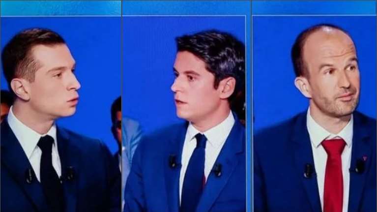 Γαλλία: Σκληρές κόντρες στο πρώτο debate ανάμεσα στον πρωθυπουργό Αττάλ και τον Μπαρντελά του Εθνικού Συναγερμού της Λεπέν