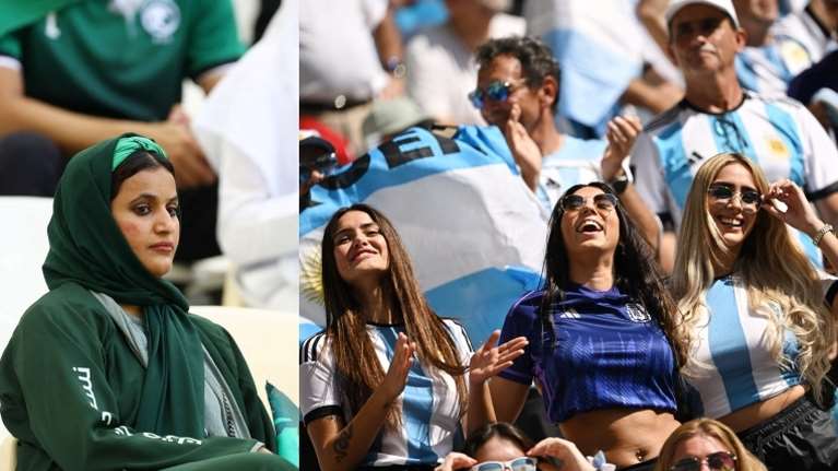 Σαουδική Αραβία - Αργεντινή: Δύο διαφορετικοί κόσμοι - Από τη μία τα κολλητά μπλουζάκια και από την άλλη τα χιτζάμπ