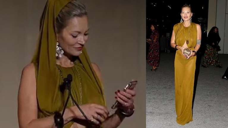 Κέιτ Μος: Σκόνταψε, μπέρδεψε τα λόγια της αλλά ακόμα κι έτσι εντυπωσίασε με τη λάμψη της [βίντεο]