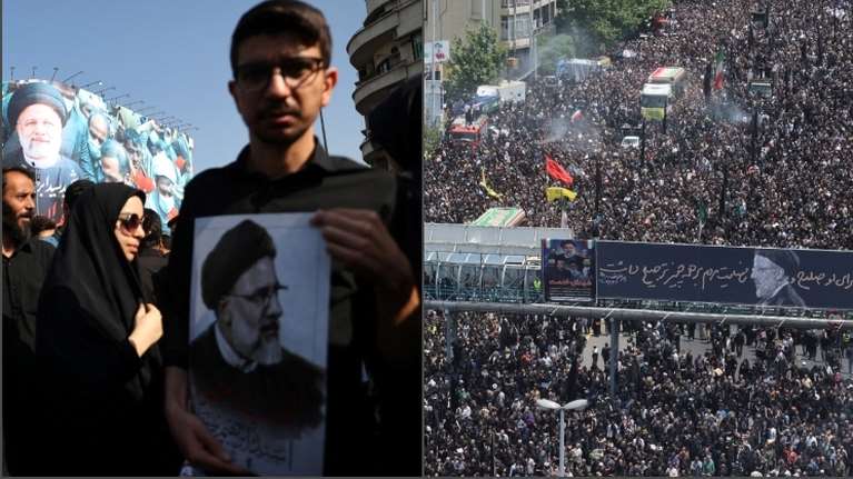 Δεκάδες χιλιάδες άνθρωποι πενθούν τον Ραΐσι στην Τεχεράνη: Στο Ιράν για την κηδεία ο Χακάν Φιντάν και ο Χανίγια της Χαμάς