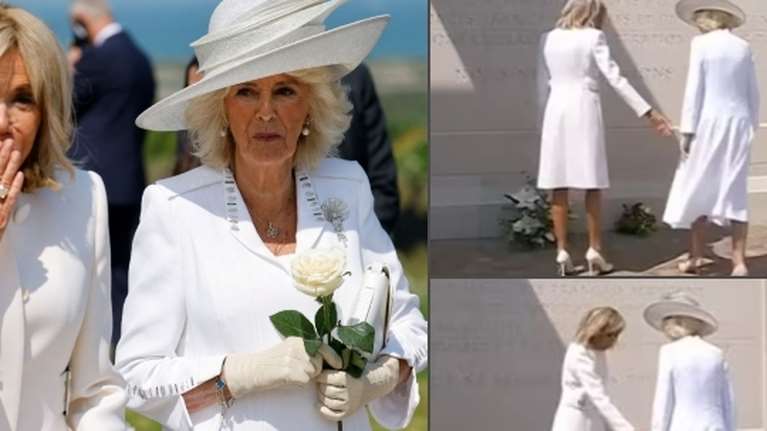 Το λάθος της Μπριζίτ Μακρόν: Η αμήχανη στιγμή που πάει να πιάσει από το χέρι την Καμίλα και η αντίδραση της βασίλισσας