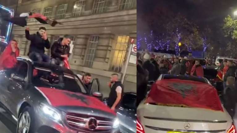 Σόου χλιδής από Αλβανούς στο Λονδίνο: Παρέλαση με Λαμποργκίνι, Πόρσε και Μερσεντές για την εθνική τους επέτειο