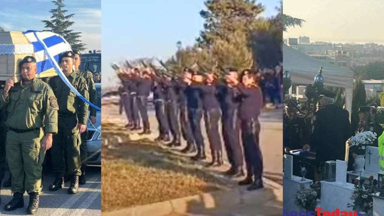 Γιώργος Λυγγερίδης: Συγκινητικές στιγμές στην ταφή - Τιμητικές βολές υπό την ιαχή &quot;Αθάνατος&quot; από τους συναδέλφους του [Εικόνες - Βίντεο]