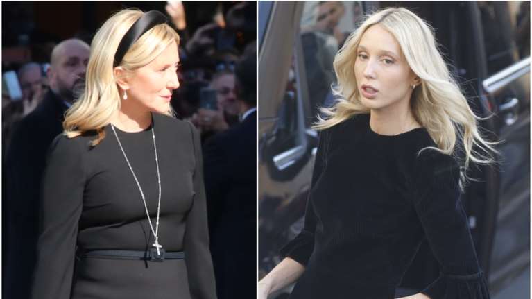 Μαρί Σαντάλ - Μαρία Ολυμπία: Στιλάτες με μίντι φορέματα στην κηδεία του τέως - Το βελούδο και η κρυφή λεπτομέρεια