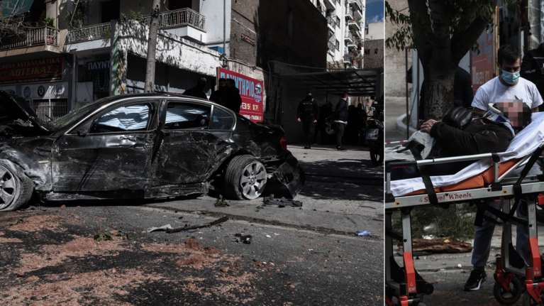 Βίντεο - ντοκουμέντο: Η στιγμή της πρόσκρουσης του κλεμμένου αυτοκινήτου στη Λιοσίων μετά την τρελή καταδίωξη