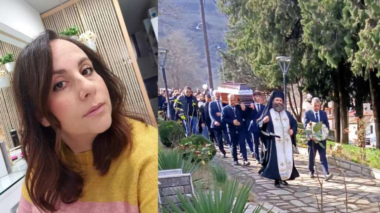 Βιολάντα: Βαρύ πένθος στην κηδεία της Βασιλικής Σκαμπαρδώνη - Τραγικές φιγούρες ο σύζυγος και τα παιδιά της