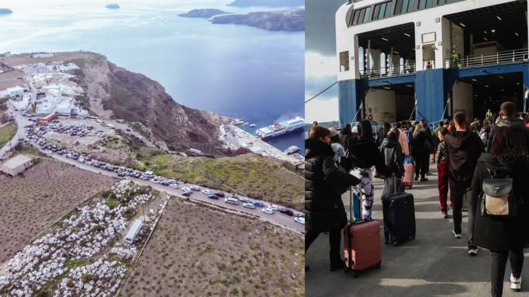 Σεισμοί: Εγκαταλείπουν άρον άρον τη Σαντορίνη - "Δεν αποκλείεται σύνδεση με το ηφαίστειο" λέει ο Συνολάκης [βίντεο]