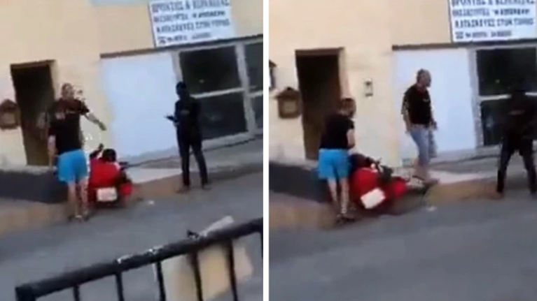 Κύπρος: Κλώτσαγε πεσμένη γυναίκα με μωρό στην αγκαλιά της - Εξοργιστικό βίντεο