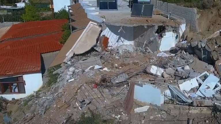 Τραγωδία στην Κρήτη: Βίντεο από drone δείχνει το μέγεθος της καταστροφής από την πτώση του βράχου [εικόνες, βίντεο]